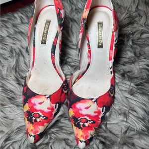 Floral Women's Shoes Heels